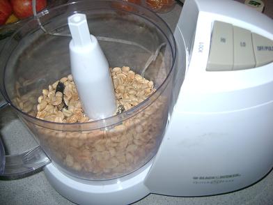 Peanuts in a food processor